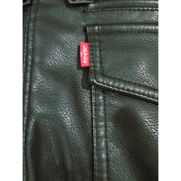 NWT Levi's Men's Sherpa Lined Faux Leather Aviator Bomber - Picture 4 of 16